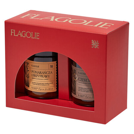 Flagolie Christmas Home Fragrance set, bougies parfumées au soja, 2 x 120 g