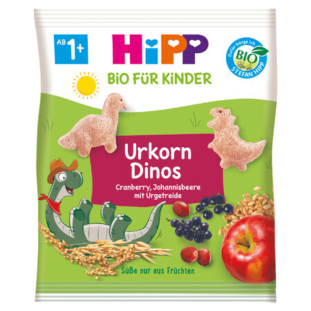 HiPP Crunchy Dinosaurs BIO, afrutado, después de 1 año, 30 g