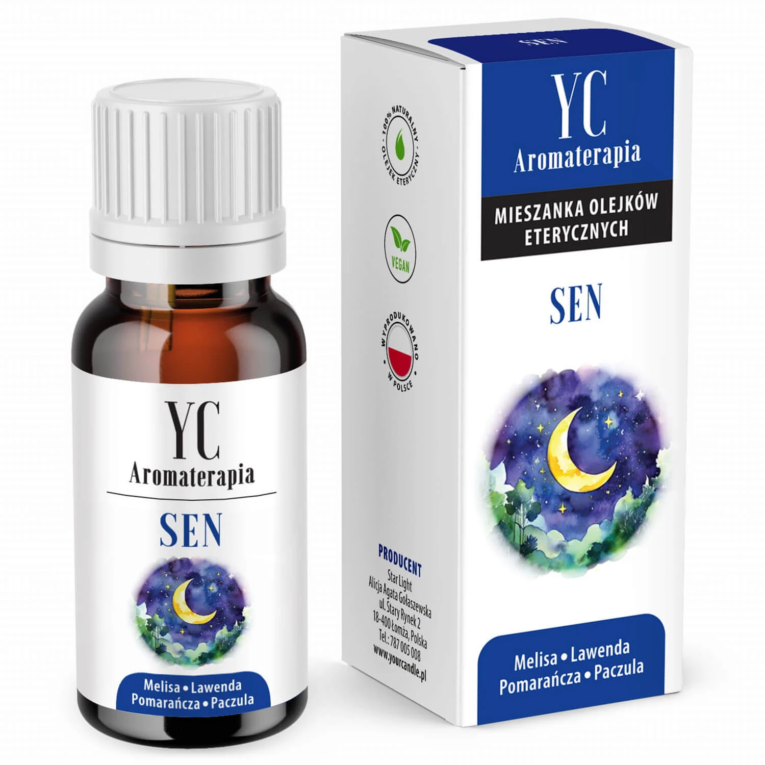 Ihre Kerze, Mischung aus natürlichen ätherischen Ölen, Sleep, 10 ml