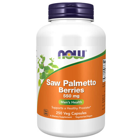 Now Foods Saw Palmetto Berries, sabal palm 550 mg, 250 capsules