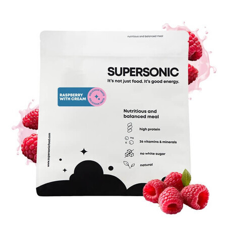 Supersonic Complete Meal Plus Mahlzeit, Himbeergeschmack mit Sahne, 1,5 kg