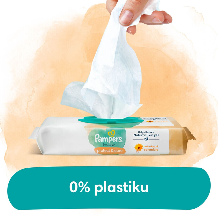 Pampers Harmonie Protect & Care, șervețele umede, 3 x 44 bucăți