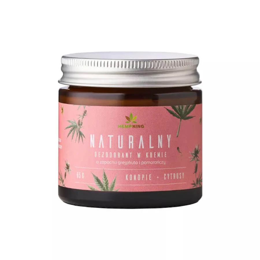 HempKing, deodorant natural în cremă, cânepă + citrice, 65 g