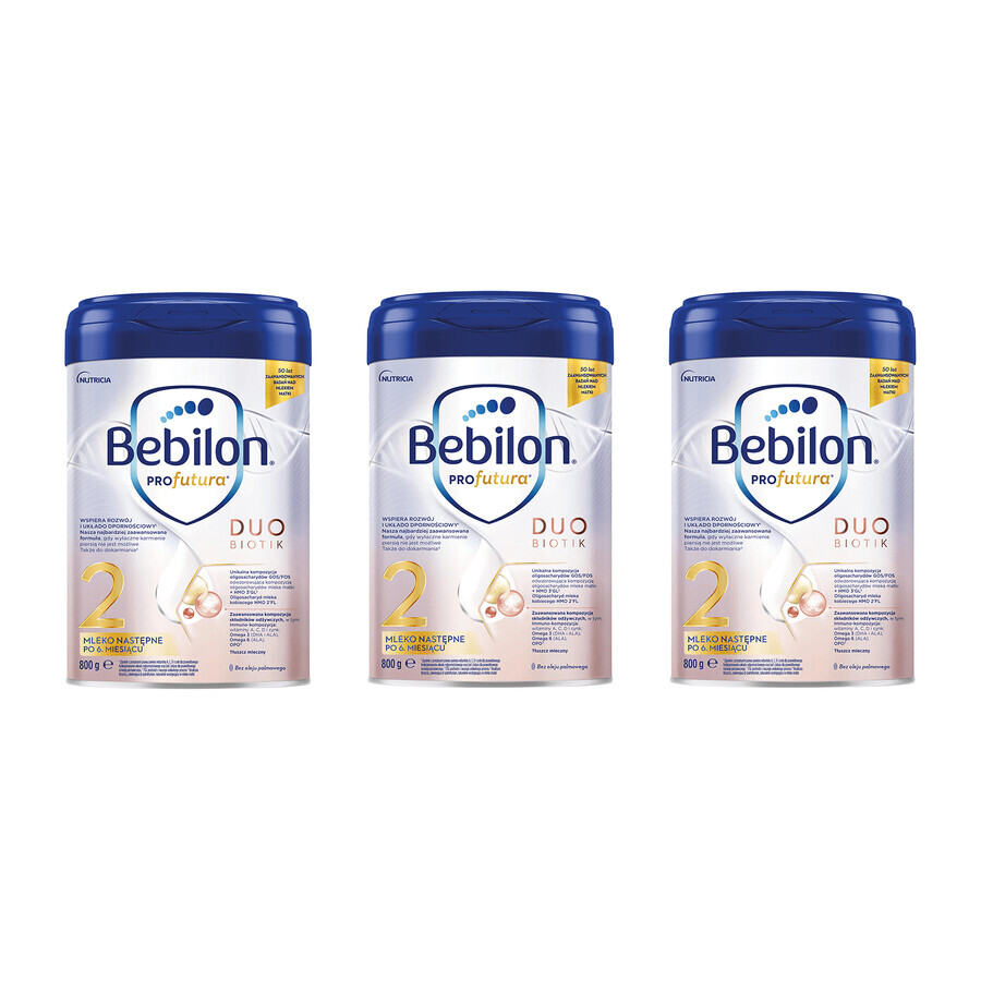 Bebilon Profutura Duo Biotik 2, Folgemilch, nach 6 Monaten, 3 x 800 g