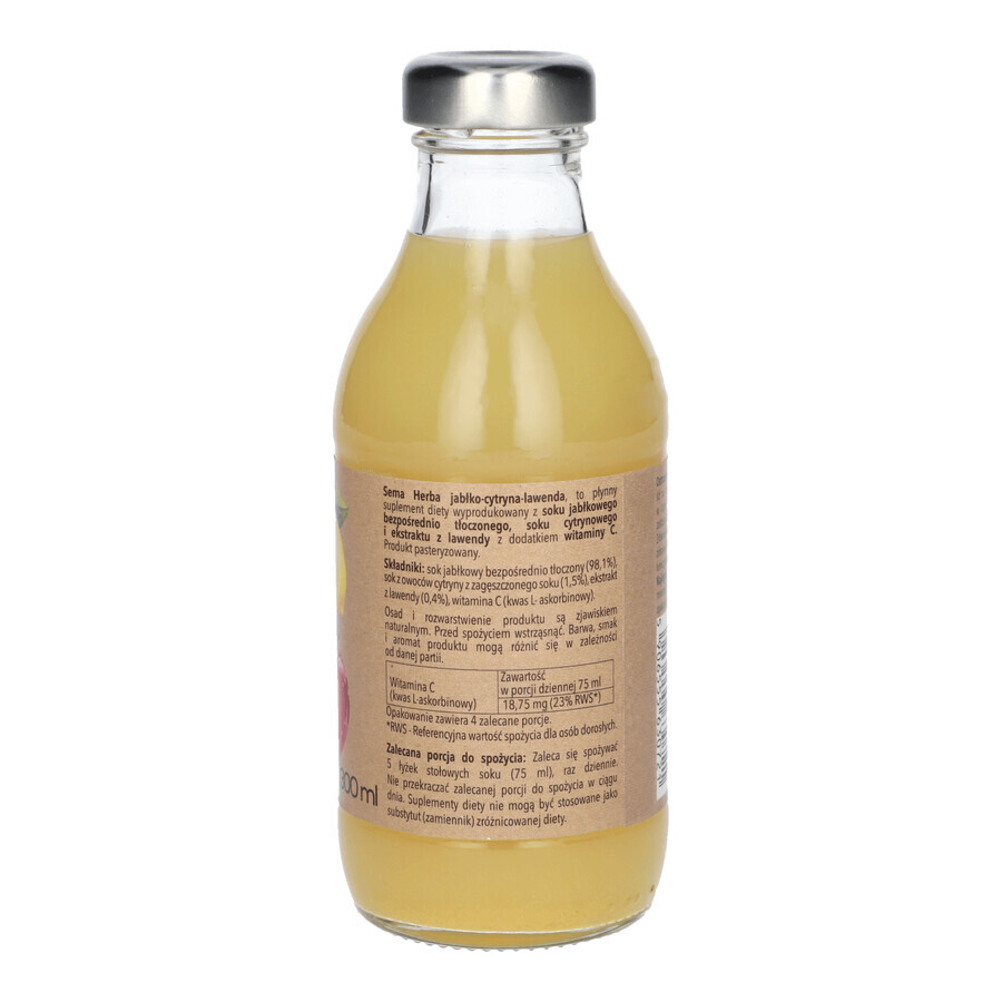 Sema Herba Apfel Apfel Zitrone Lavendel, Saft, 300 ml