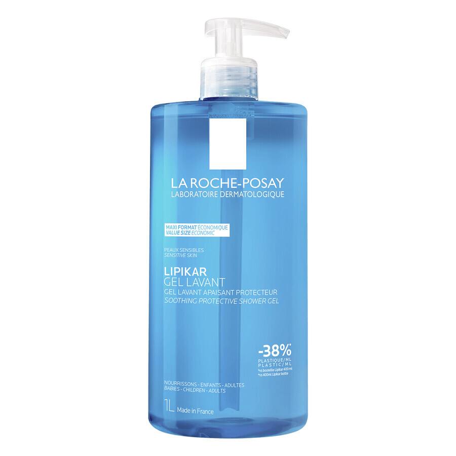 La Roche-Posay Lipikar, cleansing gel to soothe and protect the skin, 1 l