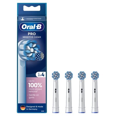 Oral-B Pro Sensitive Clean replacement tips for electric toothbrush, 4 pieces