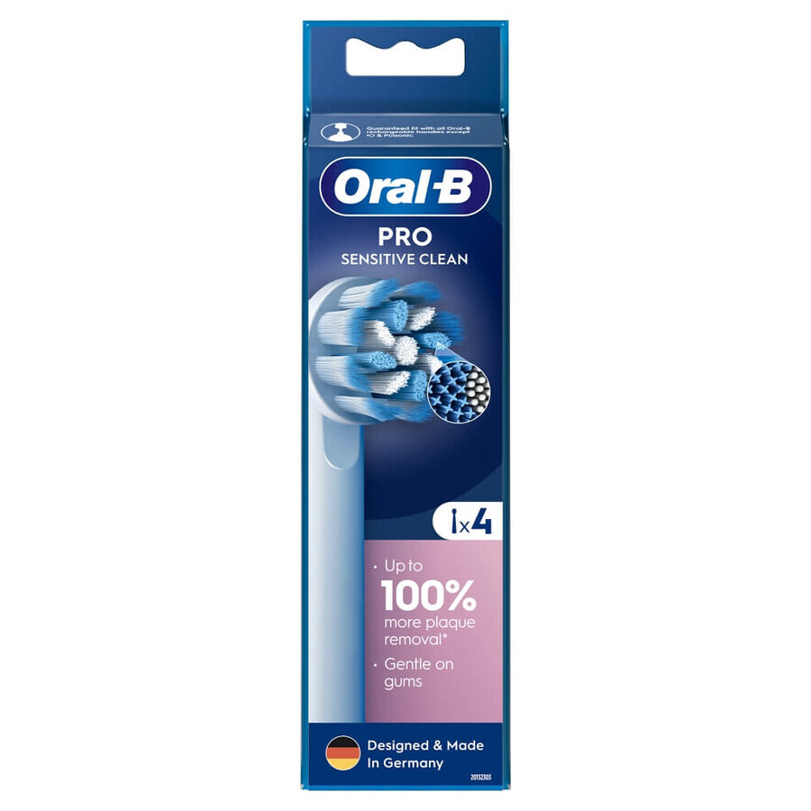 Oral-B Pro Sensitive Clean replacement tips for electric toothbrush, 4 pieces