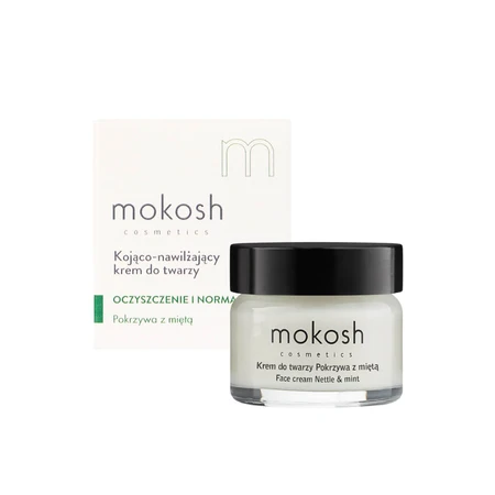Mokosh soothing and moisturizing face cream, nettle with mint, 15 ml