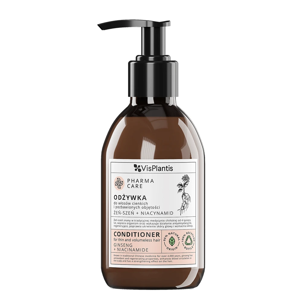 Vis Plantis Pharma Care, Conditioner für feines Haar, Ginseng + Niacinamid, 300 ml