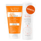 Avene Sun, Gesichtsschutzcreme f&#252;r trockene und empfindliche Haut, SPF 50+, 50 ml + Thermalwasser, 50 ml gratis