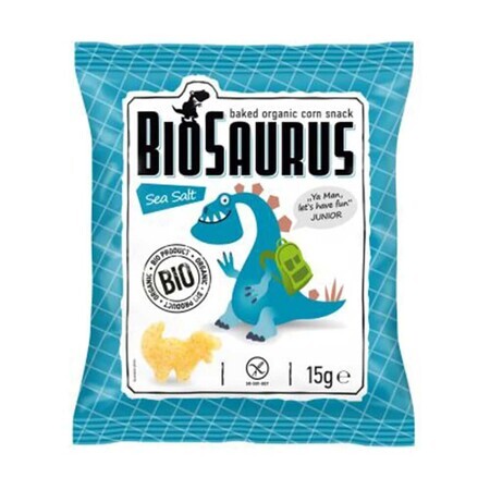 BioSaurus, Bio fried corn chips with sea salt, 15 g