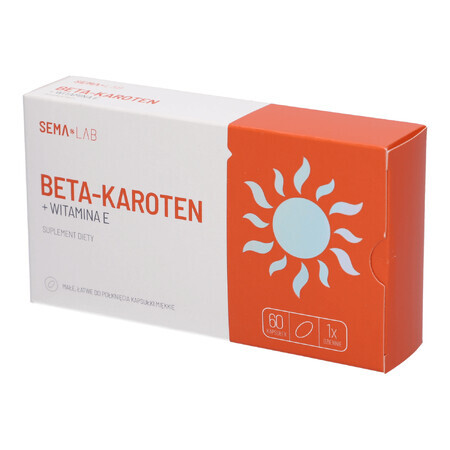 SEMA Lab Beta-carotene + vitamin E, 60 softgels