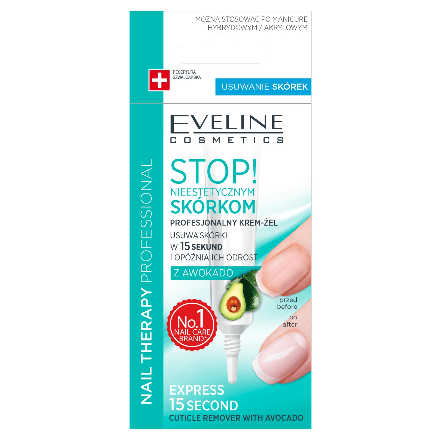 Eveline Cosmetics Nail Therapy professionelle Nagelhautentfernungs-Gel-Creme, 12 ml