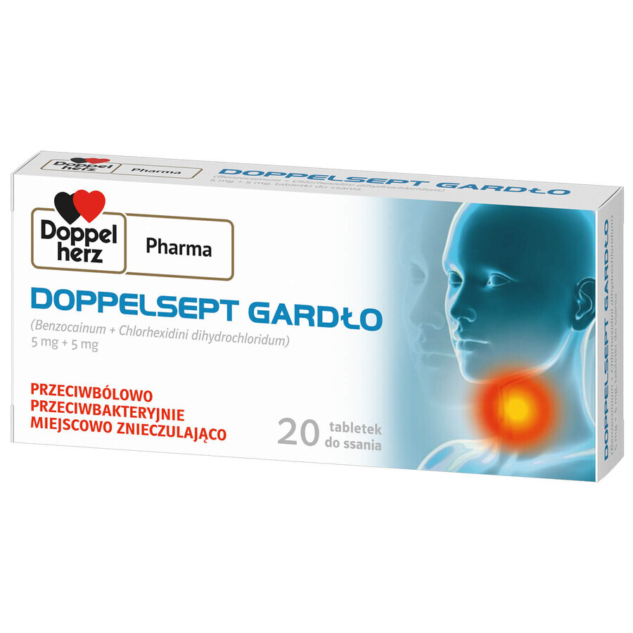 DoppelSept Throat 5 mg + 5 mg, 20 Tabletten