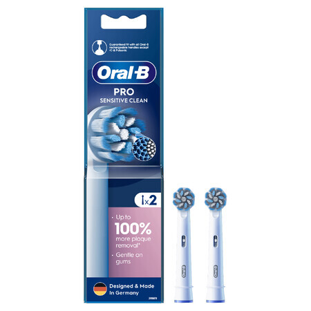 Oral-B Pro Sensitive Clean, puntas de recambio para cepillo eléctrico, 2 piezas