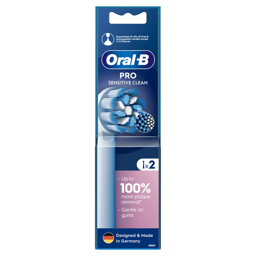 Oral-B Pro Sensitive Clean, puntas de recambio para cepillo eléctrico, 2 piezas