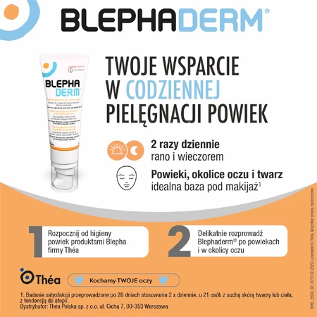 Blephaderm, crema lenitiva per palpebre e contorno occhi, 40 ml