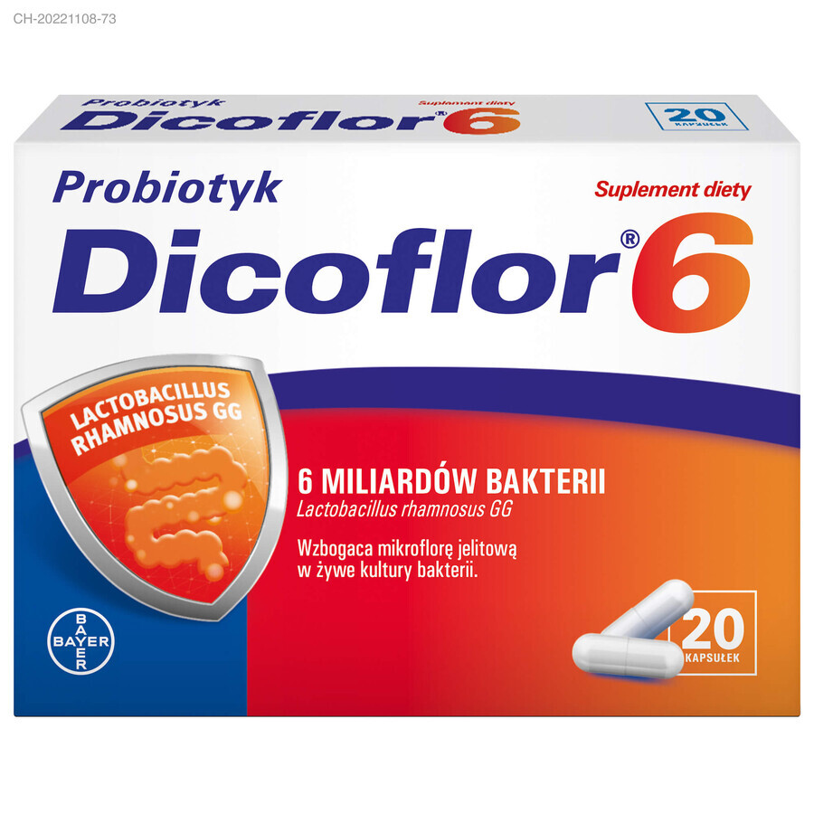 Dicoflor 6 set, for children from 3 years and adults, 2 x 20 capsules