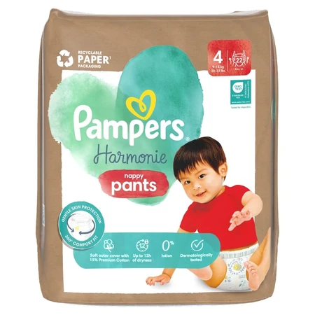 Pampers Harmonie Pants, pañales, talla 4, 9-15 kg, 22 piezas