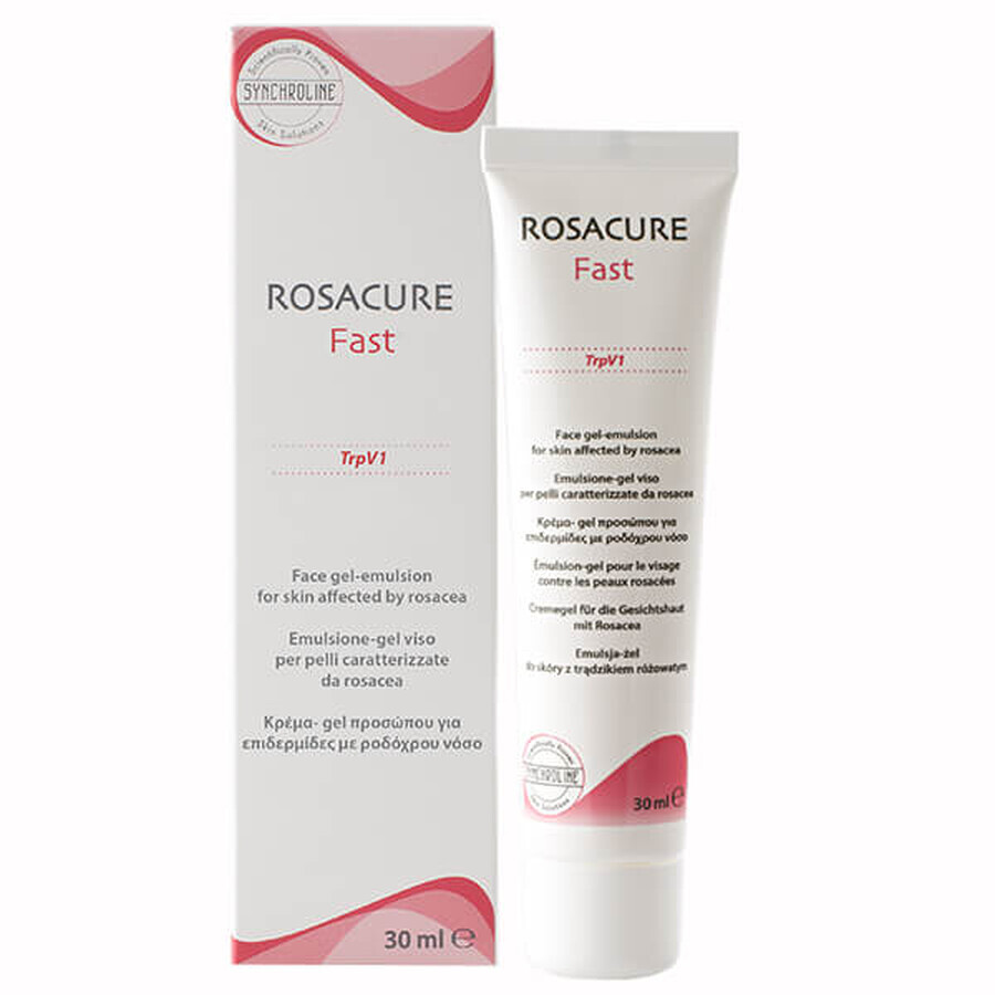 Synchroline Rosacure Fast TrpV1, Gel-Emulsion für das Gesicht, Rosacea, 30 ml