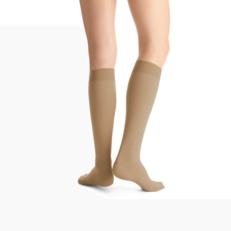 Jobst Opaque, chaussettes de compression pour le genou, CCL2, bout foncé, taille 3, naturel