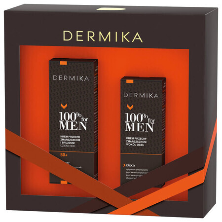 Dermika 100% Men's 50+ Set, Gesichtscreme 50 ml + Augencreme 15 ml