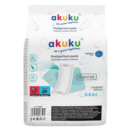 AKUKU, postnatale pads, 10 stuks