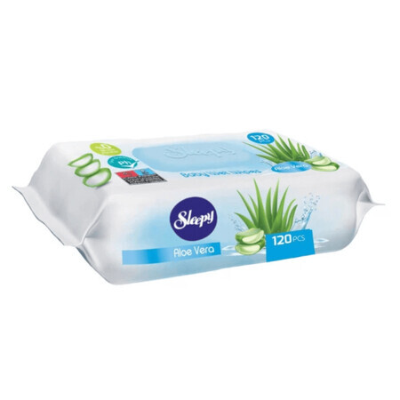 Salviette umidificate all'aloe vera, 120 pezzi, Sleepy