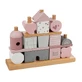 Jeu de construction en bois, rose, Label Label