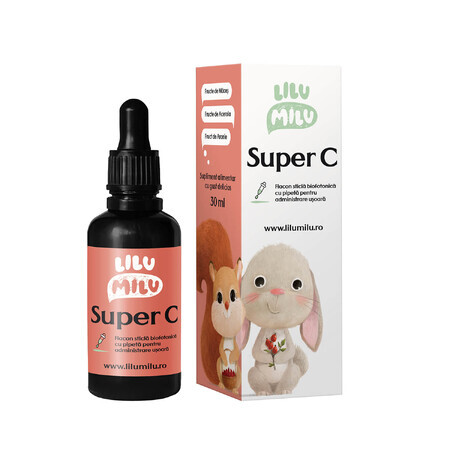 Gouttes d'immunité pour enfants Super C, 30 ml, Lilu Milu