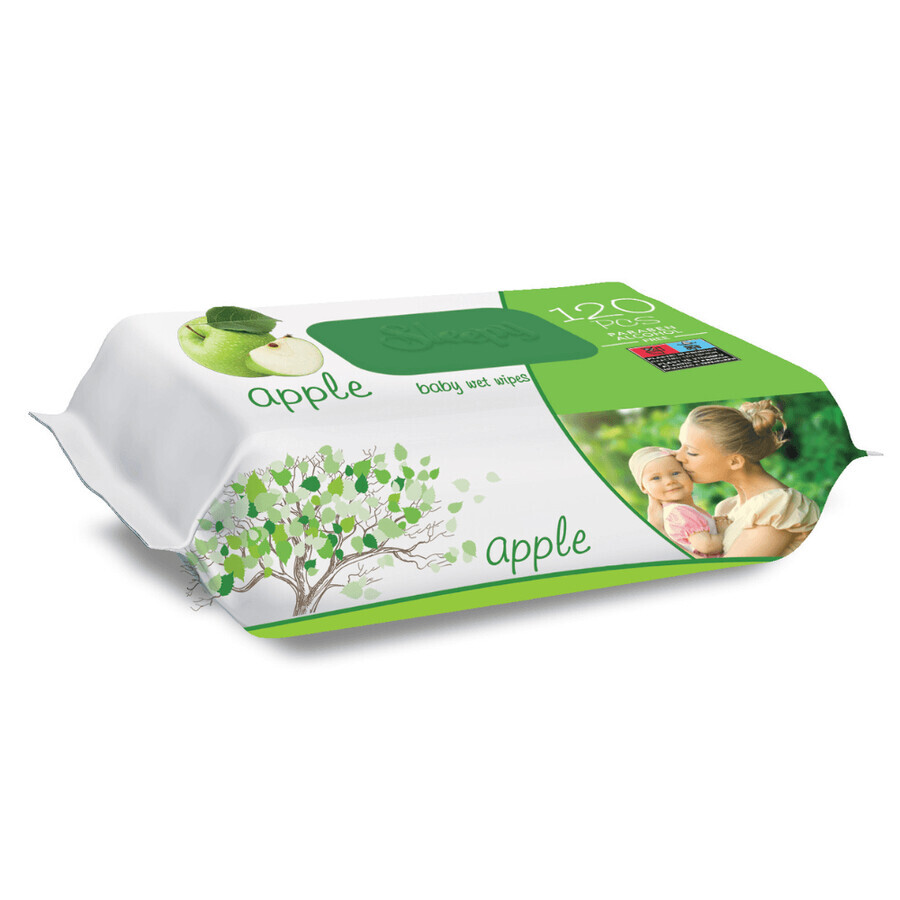 Apple Wet Napkins, 120 pieces, Sleepy