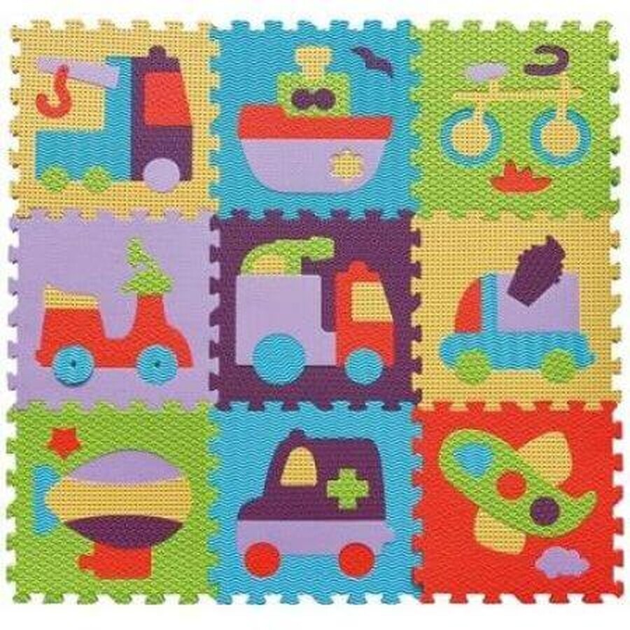 Transport-Puzzle-Matten, 92x92 cm, BabyGreat