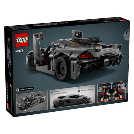 Hypermasina Koenigsegg Jesko Jesko Absolut grijs, 10+ jaar, 42173, Lego Technic