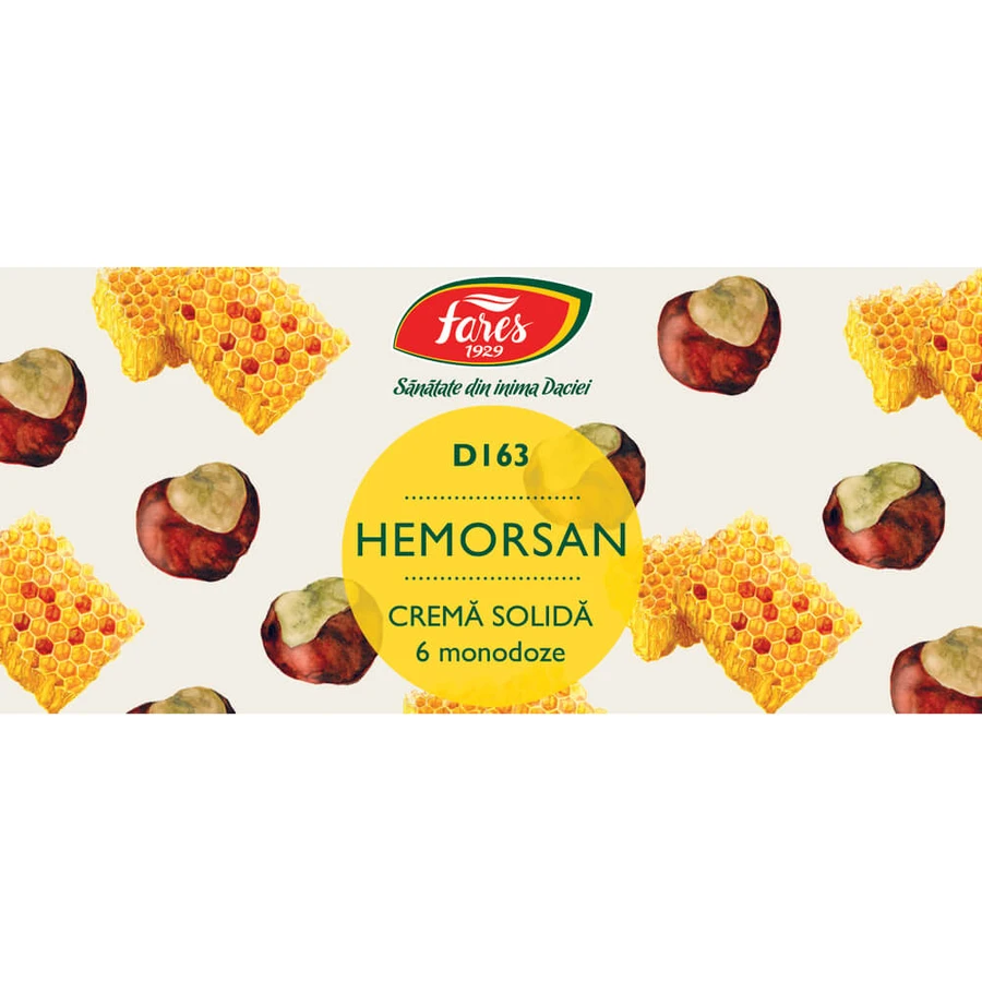 Hemorsan D163 feste Creme, 6 Einzeldosen, Fares