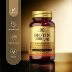 Biotin 1000 mcg, 50 capsules, Solgar