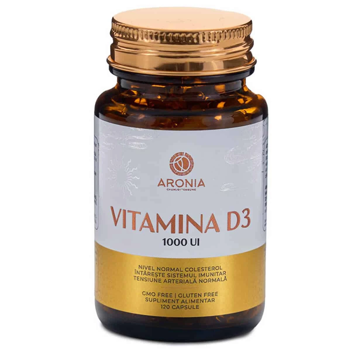 Vitamin D3, 1000 IU, 120 Kapseln, Aronia Charlottenburg