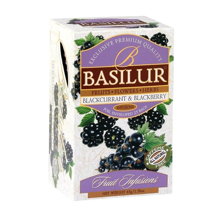 Blackcurrant & Blackberry Tea, 25 sachets, Basilur