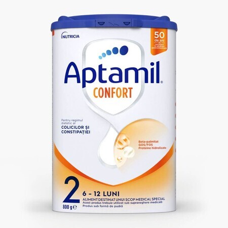 Aptamil Confort 2 leche en polvo, 6-12 meses, 800 g, Nutricia