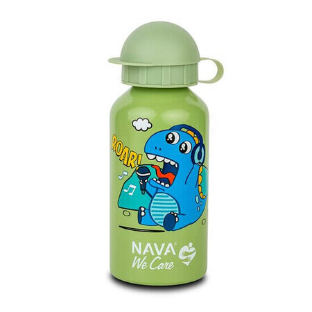 Thermosealed aluminum bottle We care, green, 400 ml, Nava