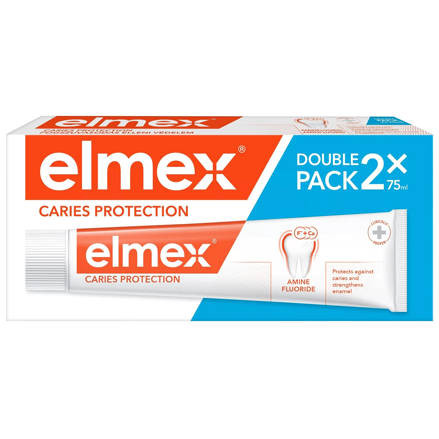 Elmex Kariesschutz-Zahnpasta, 2 x 75 ml