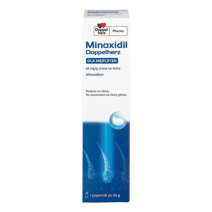 Minoxidil Doppelherz für Männer 50 mg/g, Hautschaum, 60 g