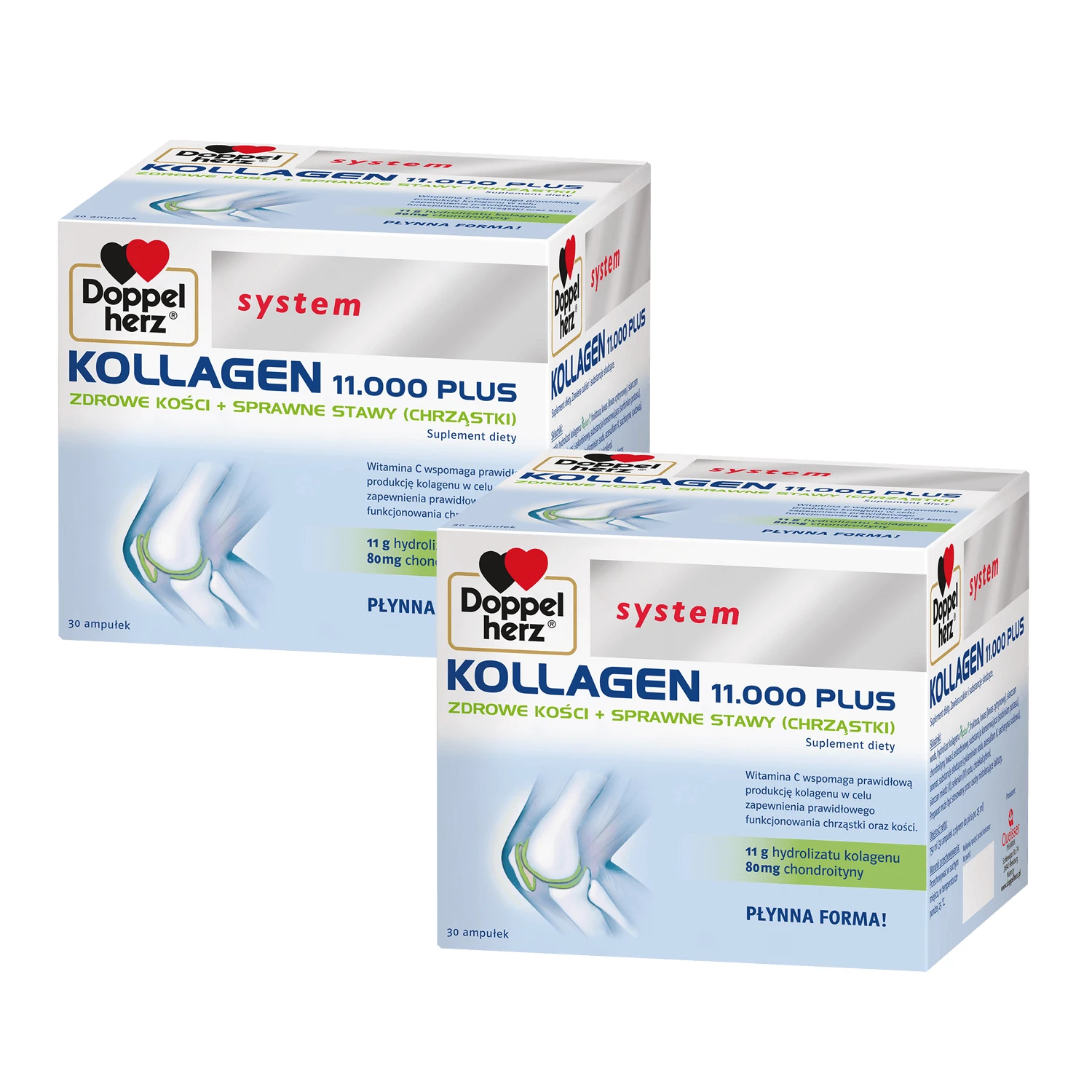 Doppelherz System Kollagen 11000 Plus, 2 x 30 Fläschchen, Quisser Pharma