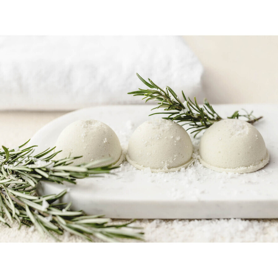 Ministry of Good Soap, half bath ball, rosemary + salt, 60 g