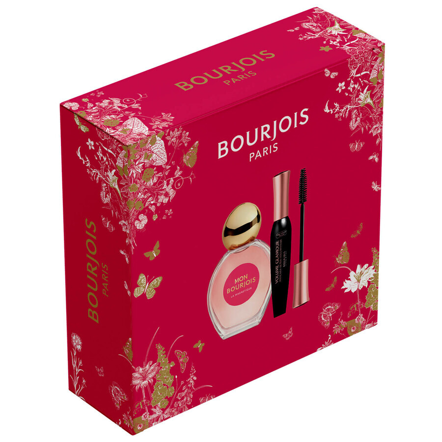 Set Bourjois, Volume Glamour, rimel, negru, 12 ml + La Magnetique, apă de parfum, 50 ml