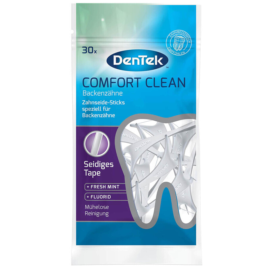 DenTek Comfort Clean Set, Zahnbürsten mit Zahnseide, 3 x 30 Stück