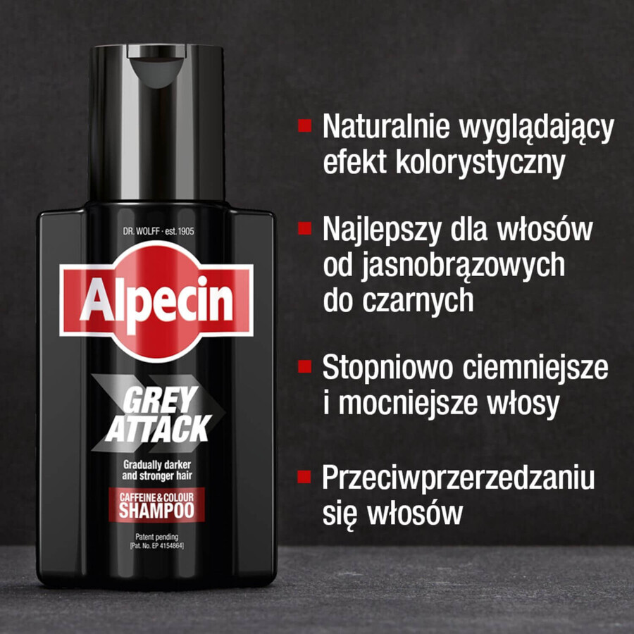 Alpecin Grey Attack Koffein & Farbe Färbeshampoo 200 ml