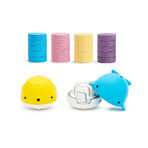 Set Munchkin Colour Buddies, palline idratanti per il bagno, 20 pezzi + giocattoli dispenser, 2 pezzi