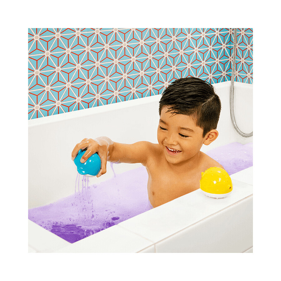 Set Munchkin Colour Buddies, palline idratanti per il bagno, 20 pezzi + giocattoli dispenser, 2 pezzi