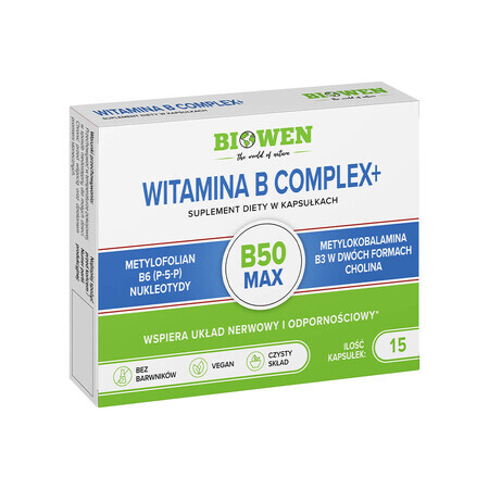 Biowen Vitamin B Complex+, 15 capsules